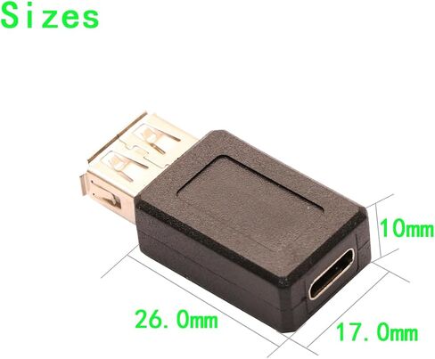 USB A to C Adapter, USB 2.0 Male to USB C Female Charger Converter Connector Suitable for a Wide Range of A-Male Interface Type Devices in Saudi Arabia