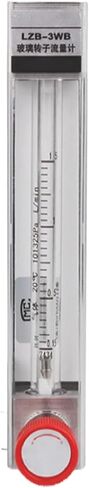 LZB-4WB Glass Tube Flow Meter Rotameter for Gas Liquid Air Water Oxygen Nitrogen Adjustable(0.3-3L-min) in Kuwait