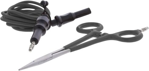 Jeweler's Basics - Straight Nose 6.25" Grounded Hemostats for Micro Welding (Black Handles) in Saudi Arabia