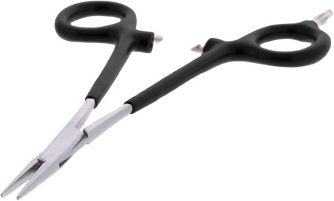 Jeweler's Basics - Straight Nose 6.25" Grounded Hemostats for Micro Welding (Black Handles) in Saudi Arabia