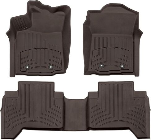 Weathertech Floorliner HP مخصصة Fit Floor Floor for Toyota Tacoma - الصف الأول والثاني (4412991IM -4487222) ، الأسود in Saudi Arabia