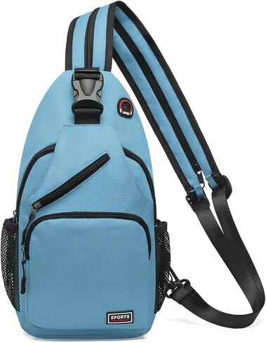Convertible Sling Bag Crossbody Backpack, 12.9-Inch Pads Bags with Headphone Jack Shoulder Bag Casual Pack for Women Men Hiking Travel Cycling (Black) in Kuwait