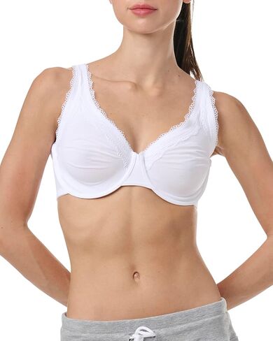 Tommy Hilfiger Women's Plus Size Lace Trim Unlize Underwire High Apex Micro Bra in Saudi Arabia