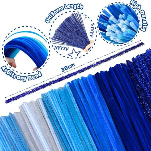 200 PCS 6 COLORS GREEN PIPE Cleaners Dects Chenille ، Cleants Cleaners Craft ، Pipe Pleinters Prets for DIY Art and Craft Projects （Gradient Green） in Saudi Arabia
