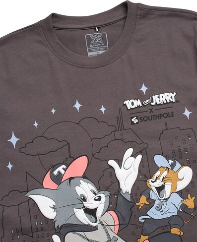 Southpole Mens Graphic T-Shirts - Looney Tunes Bugs Bunny Tom and Jerry Crewneck Short Sleeve Graphic Tee for Men (S-XL) in Saudi Arabia