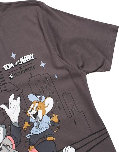 Southpole Mens Graphic T-Shirts - Looney Tunes Bugs Bunny Tom and Jerry Crewneck Short Sleeve Graphic Tee for Men (S-XL) in Saudi Arabia