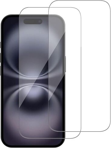 2 Pack for iPhone 16 / iPhone 15 Screen Protector, Tempered-Glass, Micro-curved Edges, Case Friendly, Bubble Free, HD Clear, Easy Installation in Saudi Arabia