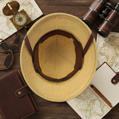 Vaulted Skulls & Co Pith Safari Hat | Pith Helmet | Explorer Hats | Jungle & Archeologist Costume in Kuwait