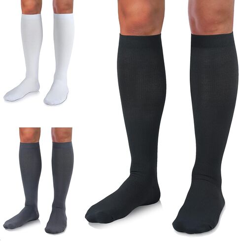 Medical Compression Socks for Women and Men 3 Pairs 20-30 mmHg Knee High Christmas Compression Stockings Circulation Best for Running Athletic Nurses in Saudi Arabia