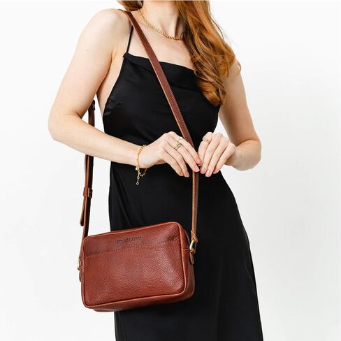 Portland Leather Goods Large Camera Bag Purse for Women – Handmade from the Finest Full-Grain Hides in Saudi Arabia