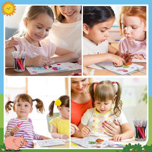 Abbylike 72 Pcs Easter He Lives Color Your Own Bags for Kids Coloring Goodie Bags Christian Paper Gift Bags Easter Party Favor Bags with 48 Markers for Religious Party Favors Supplies DIY Crafts Gifts in Kuwait