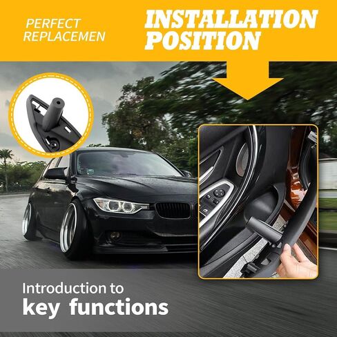 أسود 1 زوج 51417279312 مقابض سحب الباب اليسرى اليسرى واليمين المتوافقة مع F30 F30 F31 2012-2018 51417279315 in Saudi Arabia