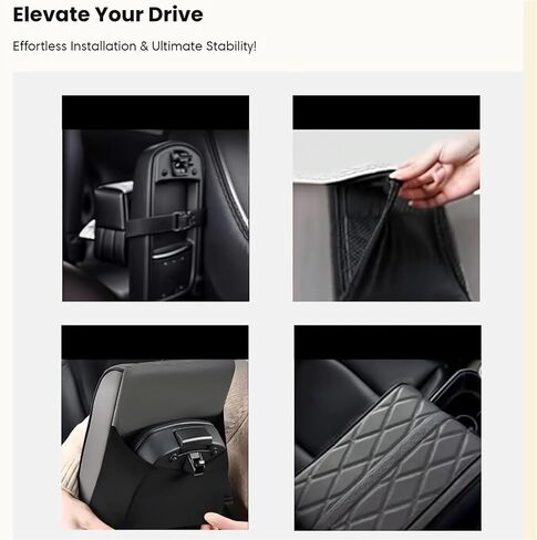 وسادة مسند الذراعين في Memory Foam Carrest 2025 CANTER CANCOLE CUSHION CUSHION CAR CAR CORD ARMREST COVER AUTO CENTOLE CENTOLE CENTER CONCT COVER COVER COR COR CORPREST ORGANIZER (Black and Red) in Kuwait