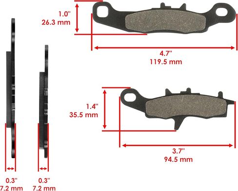 Caltric Front Brake Pads Compatible with Kawasaki KSV700 KFX700 KSV KFX 700 2004-2009 in Saudi Arabia