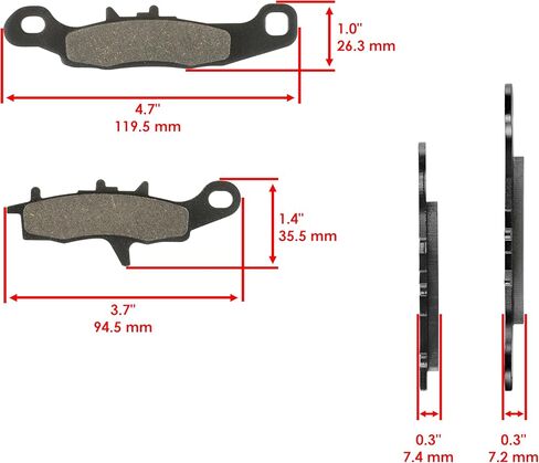 Caltric Front Brake Pads Compatible with Kawasaki KSV700 KFX700 KSV KFX 700 2004-2009 in Saudi Arabia