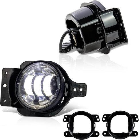 Vpimozo 4 بوصة LED أضواء الضباب LED لعام 2018-2024 Jeep Wrangler JL JLU JLU Sport Rubicon Sahara 2020+ Gladiator JT ، 30W LED LED Mort in Kuwait