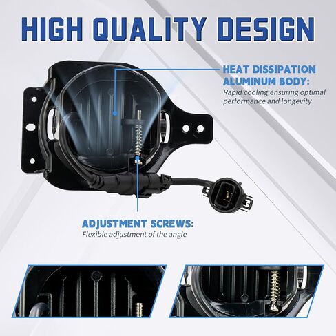 Vpimozo 4 بوصة LED أضواء الضباب LED لعام 2018-2024 Jeep Wrangler JL JLU JLU Sport Rubicon Sahara 2020+ Gladiator JT ، 30W LED LED Mort in Kuwait