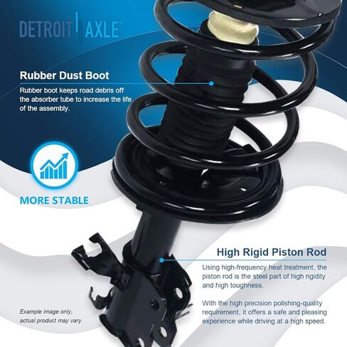 Detroit Axle - 12pc Front End Suspension Kit for 2004-2008 Nissan Maxima 2 Ready Struts 2 Lower Control Arms w/Ball Joints 4 Inner Outer Tie Rods 4 Front Rear Sway Bars 2005 2006 2007 Replacement in Saudi Arabia