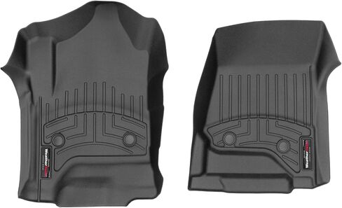 Weathertech Custom Fitliners Floirlers for Silverado LD 1500 ، Sierra 1500 ، Sierra 1500 Limited ، Sierra 2500HD/3500HD ، Silverado 1500 ، Silverado 2500HD/3500HD - 1ST ROW (449651V) ، Black in Saudi Arabia