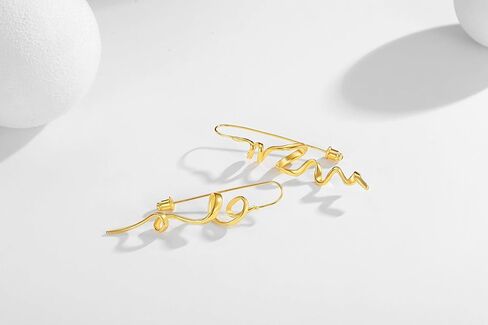 Earrings for Women Trendy Spiral Threader Earrings Hypoallergenic Silver Dangle Drop Earrings 14k Gold Unique Twist Simple Earrings Jewelry in Saudi Arabia