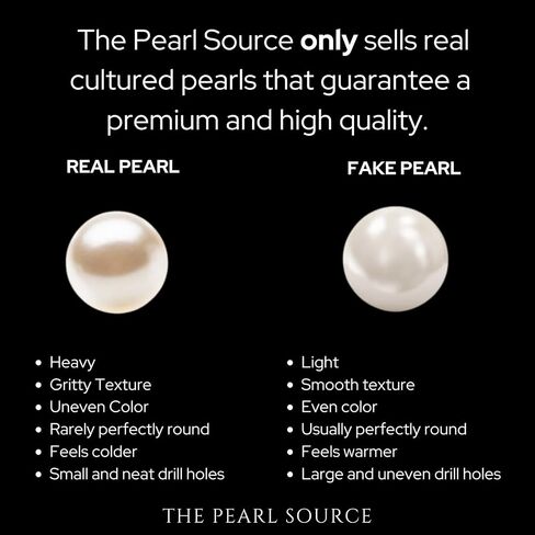 THE PEARL SOURCE AAAA Quality White Round Freshwater Cultured Pearl Hypoallergenic Earrings for Women | 14K Gold Leverbacks Earring | Yellow Gold | 7.0-7.5mm in Saudi Arabia