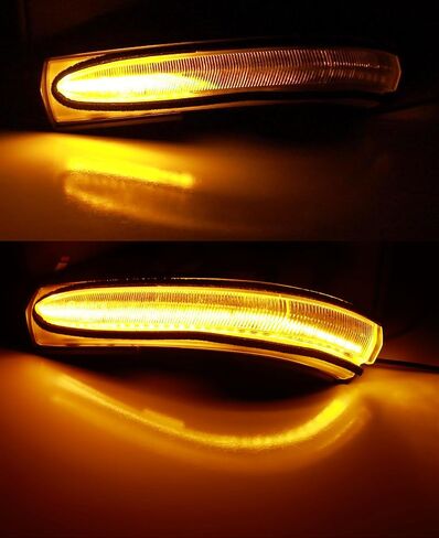 عدسة IJDMToy شبه ذكاء الكامل LED Strip Dynamential Sequential Blink/Flow Side Side Mirror مجموعة مجموعة الإضاءة المتوافقة مع 2004-2008 Acura TSX (Euro Accord) ، 2003-08 in Kuwait