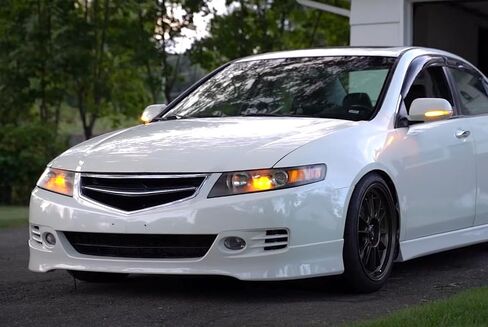 عدسة IJDMToy شبه ذكاء الكامل LED Strip Dynamential Sequential Blink/Flow Side Side Mirror مجموعة مجموعة الإضاءة المتوافقة مع 2004-2008 Acura TSX (Euro Accord) ، 2003-08 in Kuwait