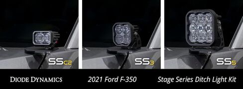 Diode Dynamics Stage Series Backlit Ditch Light Kit compatible with Ford Super Duty 2017-2022, Bracket Only None in Kuwait
