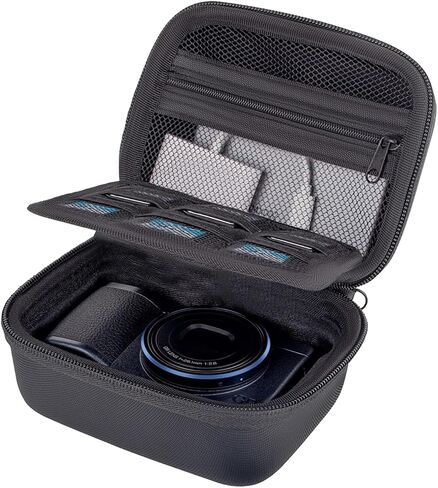 Rieibi Camera Case for Sony ZV-1F/ zv-1 mark ii, for Canon G7X Mark III/ G7X Mark II / SX740 hs,for ricoh GR III,for panasonic zs99,Zipper, accommodate data cables, chargers and other accessories in Saudi Arabia