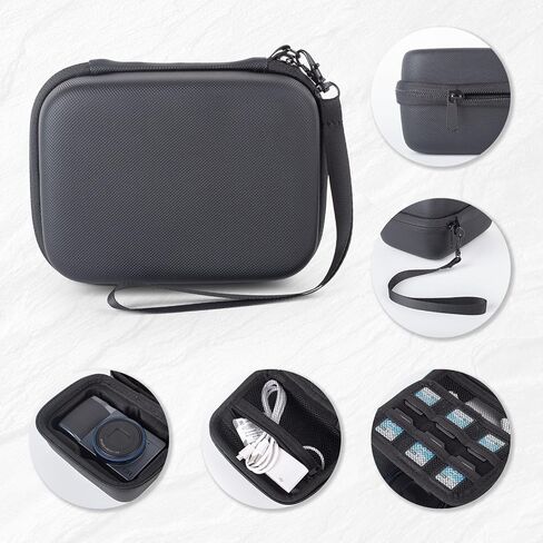 Rieibi Camera Case for Sony ZV-1F/ zv-1 mark ii, for Canon G7X Mark III/ G7X Mark II / SX740 hs,for ricoh GR III,for panasonic zs99,Zipper, accommodate data cables, chargers and other accessories in Saudi Arabia