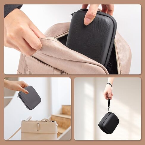 Rieibi Camera Case for Sony ZV-1F/ zv-1 mark ii, for Canon G7X Mark III/ G7X Mark II / SX740 hs,for ricoh GR III,for panasonic zs99,Zipper, accommodate data cables, chargers and other accessories in Saudi Arabia