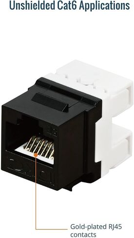 Tecmojo 180° Angled RJ45 Cat6 Keystone Jacks in Ivory 25 Pack Compatible with 180° Angled Speed Termination Tool in Saudi Arabia