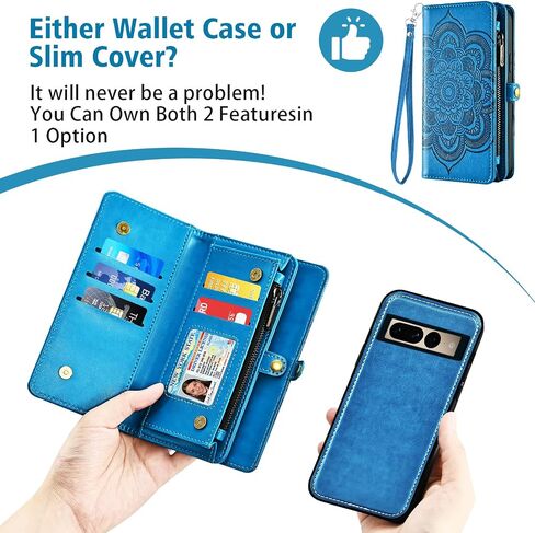 حالة الهاتف ASUWISH لـ Google Pixel 7 Pro 5g Zipper Wallet غطاء خلايا قابلة للفصل مع حزام شاشة شاشة شاشة مزخرفة Pixel7pro Pixel7 XL Seven 7pro 6.7 Women Rose Rose in Kuwait