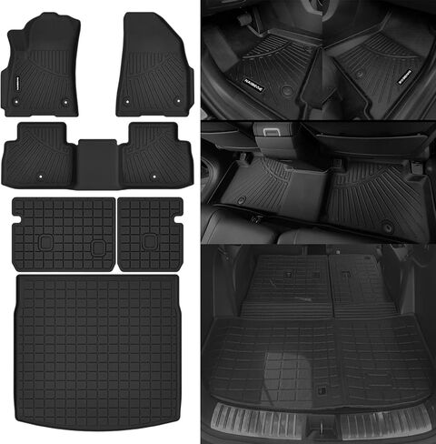 حصيرة Naibeve Floor for 2025 Jeep Wagoneer S All-Electric Trunk Mat Cargo Cargo Cover Back Cover لجميع ملحقات Floor Floor Mats (بطانة أرضية+حصيرة جذع+مسند الظهر) in Saudi Arabia