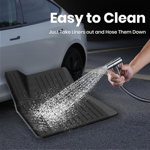 3pcs جميع الطقس Tesla Model 3 Highland Floor Mats 2024 2025 | تصميم أنيق ، جميع الأحوال الجوية ، TPE ، حصيرة شديدة التحمل مع الحواف المرتفعة ونظام قبضة | من السهل التنظيف والرائحة in Saudi Arabia