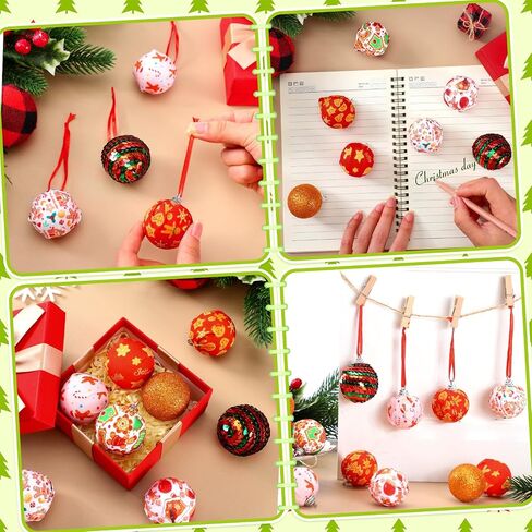 Lenwen 16 PCS Ball Ball Olments Gingerbread Man Decords Christmas Decorts Colorful Xmas Decorative Ball for Xmas Tree Party Tree Decor (Gingerbread Man) in Saudi Arabia