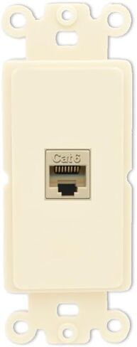 Riteav - Cat6 Port White Port Wall Plate Decorative (Rocker) White in Saudi Arabia