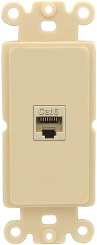 RiteAV - Cat6 White Port Wall Plate Decorative (Rocker) White in Saudi Arabia