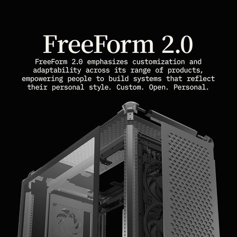 Cooler Master Masterframe 600 Freeform Finemesh Airflow ATX Mid-Fower Case ، إطار الألومنيوم ، الألواح الجانبية المغناطيسية ، داخلي قابل للتخصيص ، 410 مم GPU MAX ، 420 مم AIO MAX ، النوع C ، GLASS in Kuwait