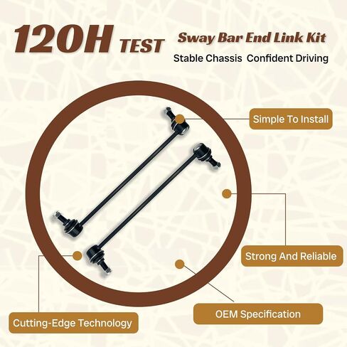 K750650 K750651 2PC Stabilizer Front Stabilizer Bar Bar Link Fit for Acura 2015 2016 2017 2018 2019 2020 TLX ، متوافق مع Honda 2013 2014 2015-2017 ACCORD in Kuwait