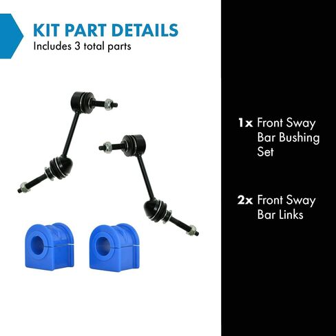 TRQ Front Suspension Kit Sway Bar Bushing Set Sway Bar Stabilizer Link Compatible with 2003-2011 Ford Crown Victoria Lincoln Town Car Mercury Grand Marquis 2003-2004 Marauder in Saudi Arabia