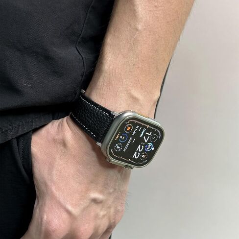 سوار من الجلد الأصلي لساعة Apple مع إبزيم مميز على شكل حرف H حاصل على براءة اختراع in Kuwait