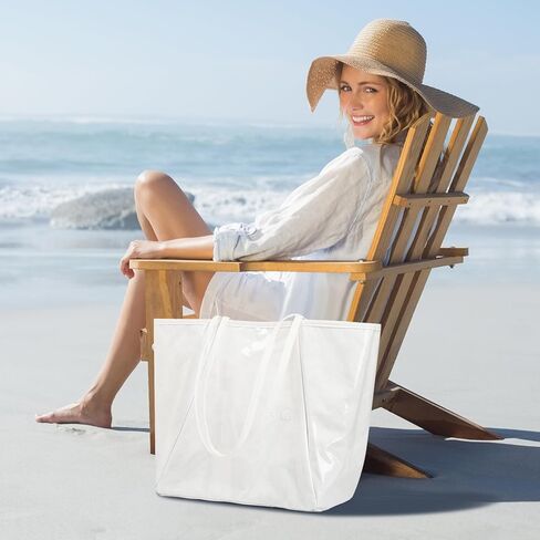 حقيبة حمل كبيرة من PVC للنساء كرافت الورق الحروف الكتف الحروف طباعة حقيبة يد HOBO للعمل على شاطئ العمل in Kuwait