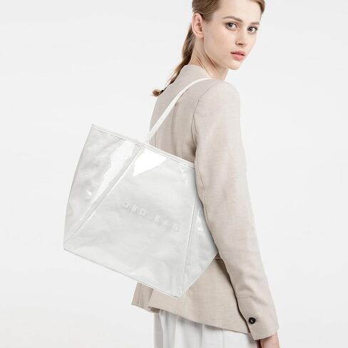 حقيبة حمل كبيرة من PVC للنساء كرافت الورق الحروف الكتف الحروف طباعة حقيبة يد HOBO للعمل على شاطئ العمل in Kuwait