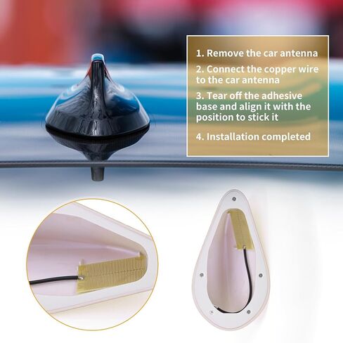 1 PCS Universal Front Shark Hoderinna Cover Signal Swork Aerial for Car SUV Truck Truck Ofrroad ABS مع قاعدة لاصقة لؤلؤة أسود in Kuwait