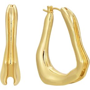 Hzhrony 18K الذهب مقعدة الكرة الأقراط أقراط مزدوجة الجوانب مع دفع الظهر ، وأقراط سترة الأذن hypoallergenic للنساء اليومية in Saudi Arabia
