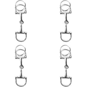 GLOGLOW 4Pcs Snaffle Bit Keychians, D Shaped Snaffle Keyring Horse Snaffle Bit Key Rings Bag Key Decoration Pendant for Horse Lover Friends 3.9x1.2in in Kuwait