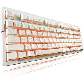 ZORNHER ZH980 Wireless Mechanical Gaming Keyboard,95% White Hot-Swappable Custom Creamy Keyboard with Number Pad,Shine Through Spider Web PC Keycaps, Pre-lubed Linear Switches,RGB Backlit in Kuwait