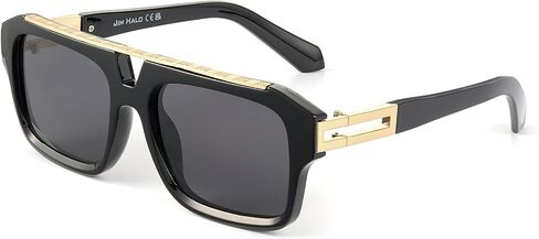 JIM HALO Trendy Polarized Aviator Sunglasses for Women Men, Vintage Rectangle Shades Sun Glasses UV400 in Saudi Arabia
