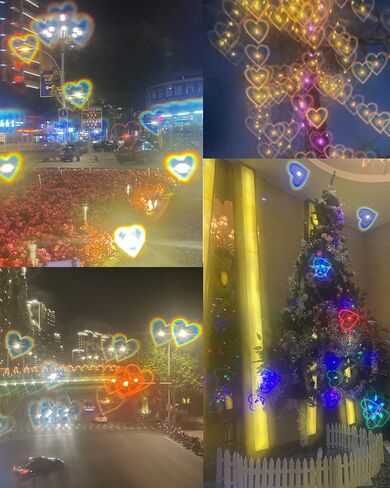 10 حزمة القلب النظارات الشمسية للنساء الرجال عتيقة القلب تأثير حيود نظارات العازبة كبيرة الحجم in Kuwait